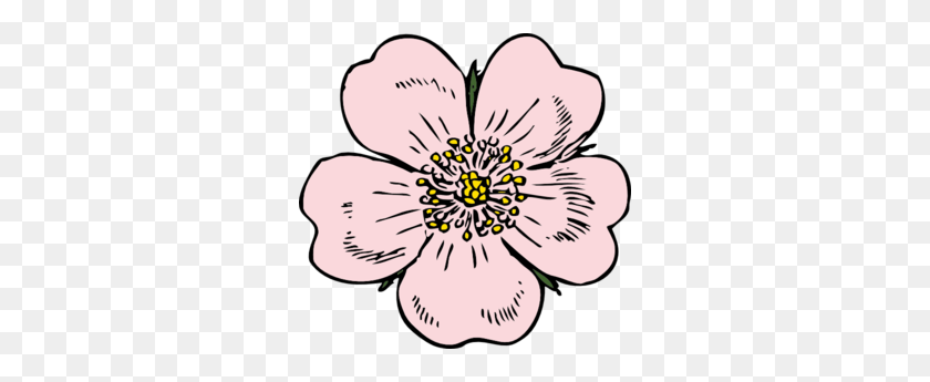 300x285 Wild Rose Bloom Clip Art Clip Art, Printables - Apple Blossom Clipart