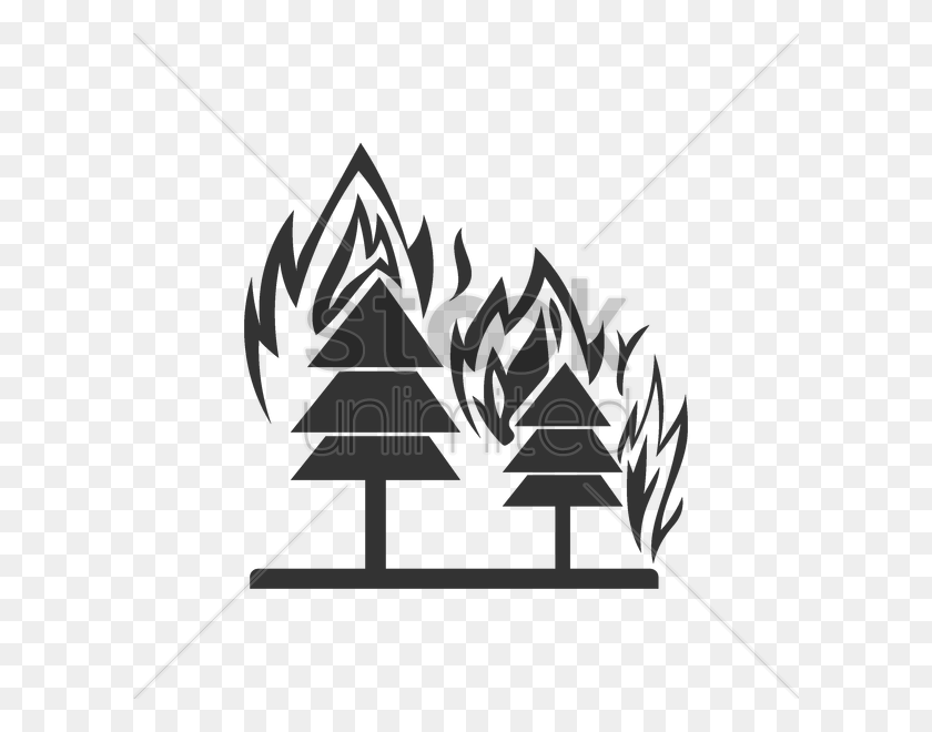 600x600 Wildfire Vector Image - Wildfire Clipart