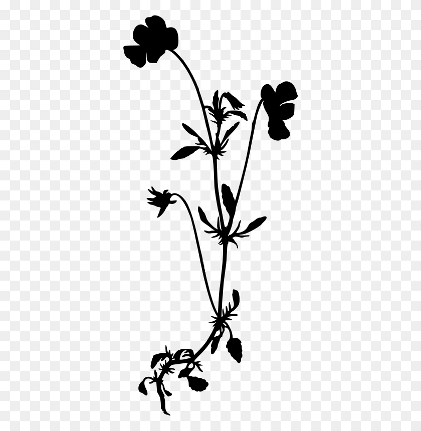 348x800 Wildflower Clipart Black And White - Lollipop Clipart Black And White