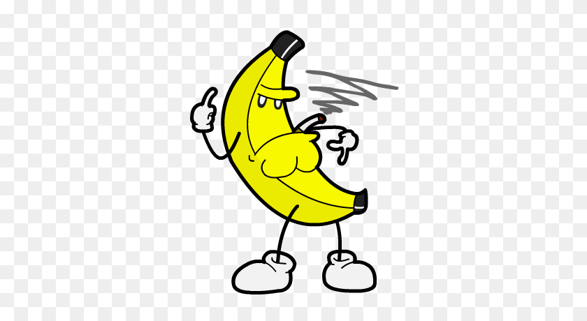 350x400 Will Work For Food Funny - Rotten Banana Clipart
