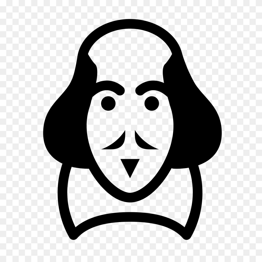 1600x1600 William Shakespeare Filled Icono - Shakespeare PNG