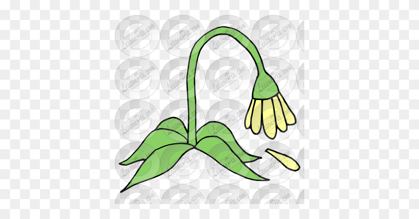 380x380 Wilt Picture For Classroom Therapy Use - Wilted Flower Clip Art