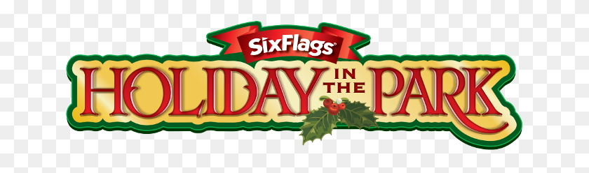654x188 Win Tickets To Holiday In The Park - Six Flags Clip Art