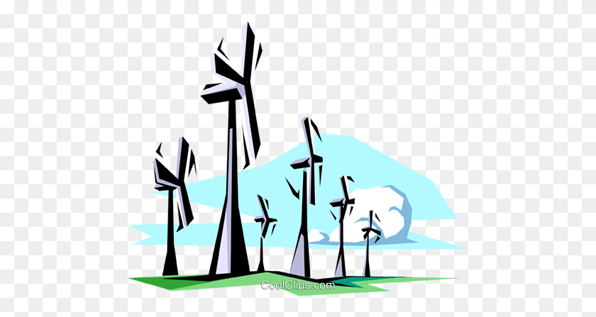 480x387 Wind Energy Royalty Free Vector Clip Art Illustration - Wind Clipart PNG