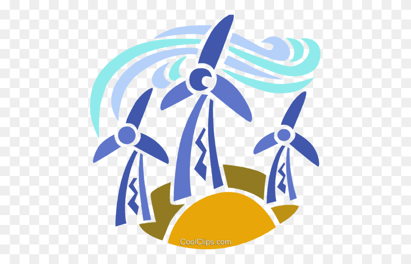 471x480 Wind Energy Royalty Free Vector Clip Art Illustration - Wind Clipart PNG