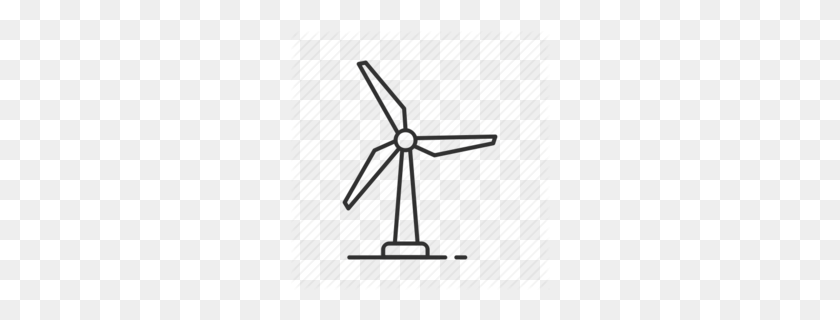 260x260 Wind Power Clipart - Wind Turbine PNG