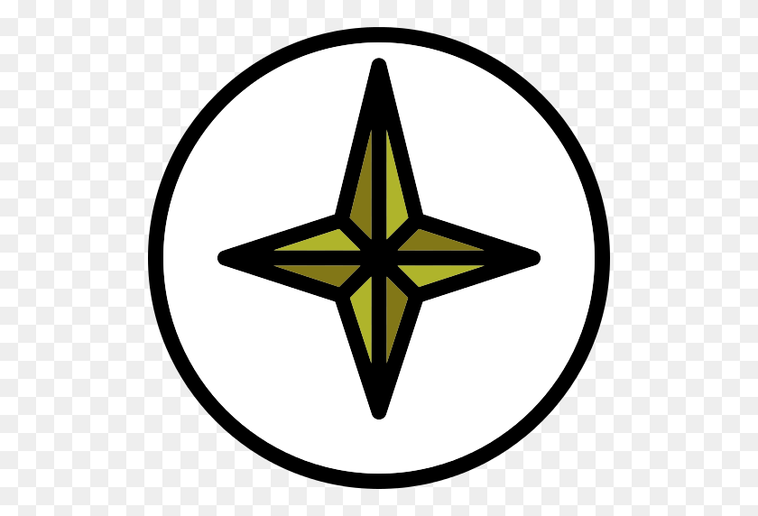 512x512 Wind Rose Compass Png Icon - Compass PNG