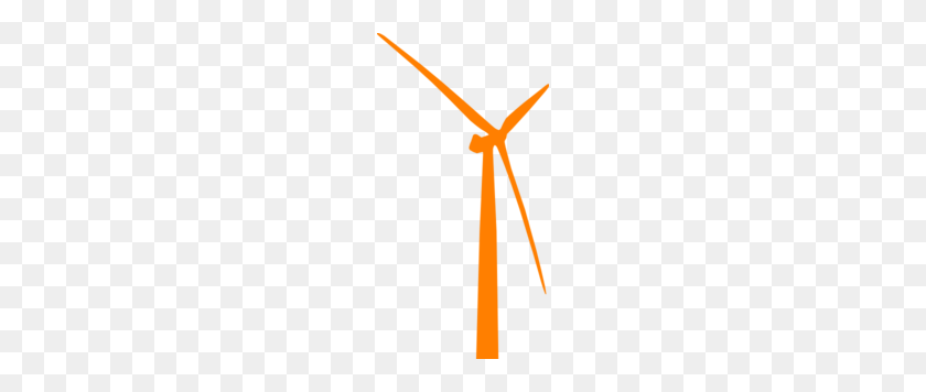 156x296 Wind Turbine Orange Clip Art - Turbine Clipart