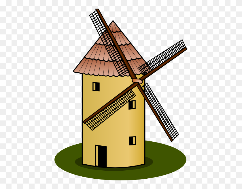 462x599 Windmill Clip Art - Office Building Clipart