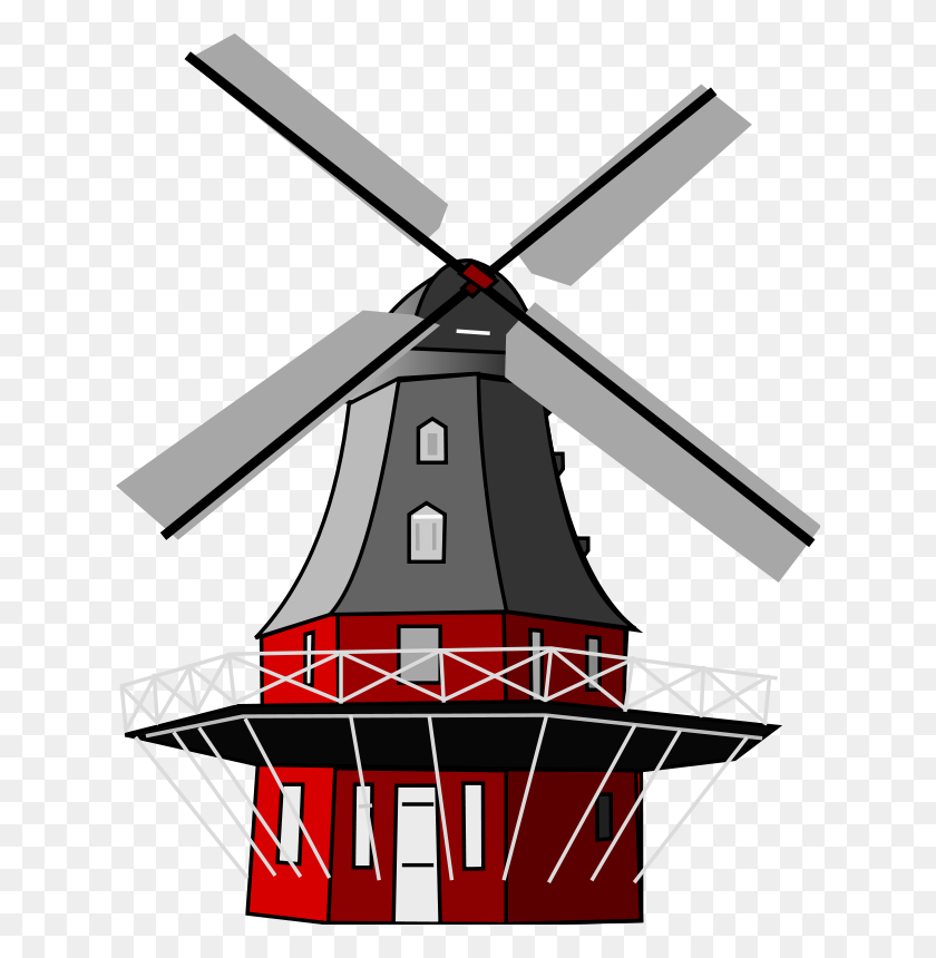 632x800 Windmill Clipart - Windmill Clipart
