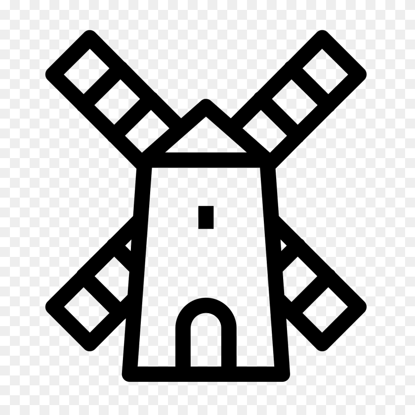 1600x1600 Windmill Icon - Windmill PNG