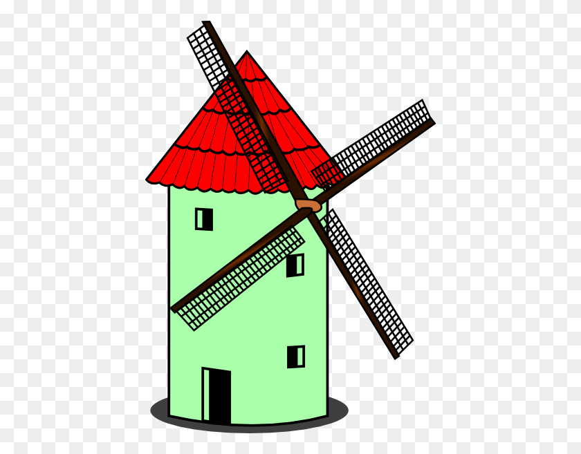 420x597 Windmill Vector File, Vector Clip Art - Dam Clipart