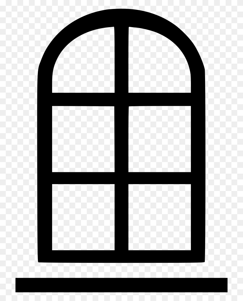 734x980 Window Arched Frame Png Icon Free Download - Window Frame PNG