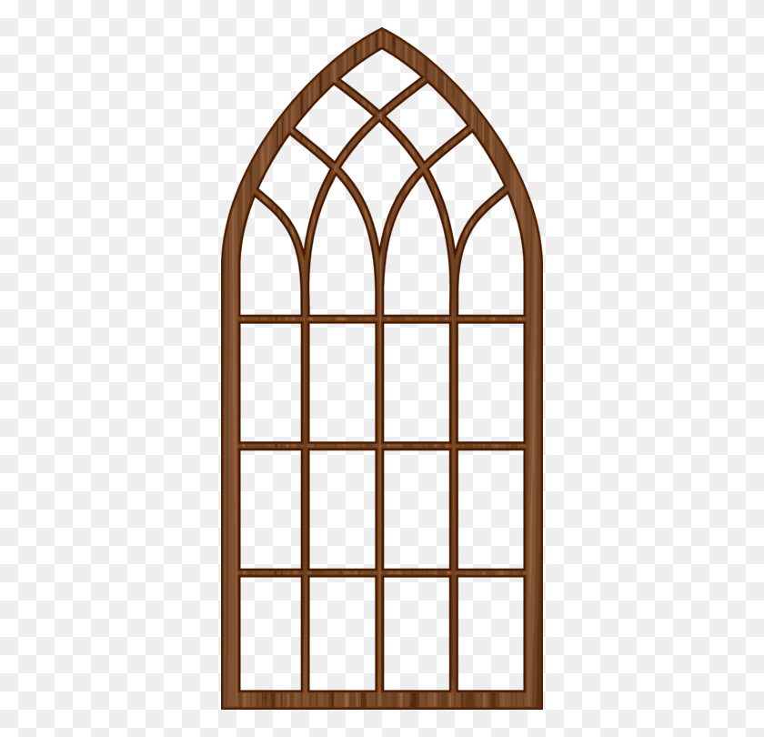 354x750 Window Picture Frames Silhouette Chambranle Arch - Wood Frame Clipart