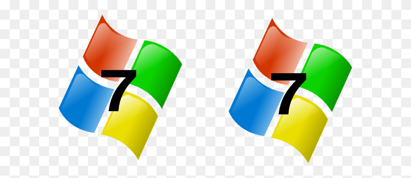 600x305 Клипарты Windows - Логотип Windows 7 Png