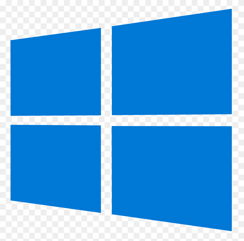 768x768 Windows Logo - Blue Rectangle PNG