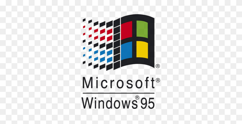 333x372 Логотипы Windows - Логотип Windows 95 Png