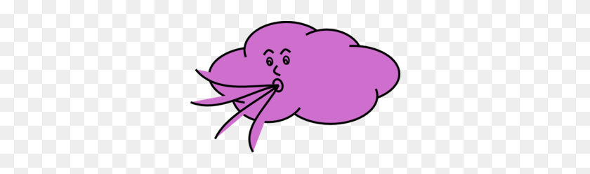 300x189 Windy Purple Cloud Clipart - Wind Blowing Clipart