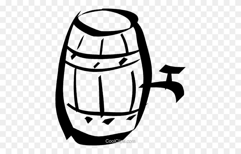 454x480 Wine Barrel Royalty Free Vector Clip Art Illustration - Wine Barrel Clipart