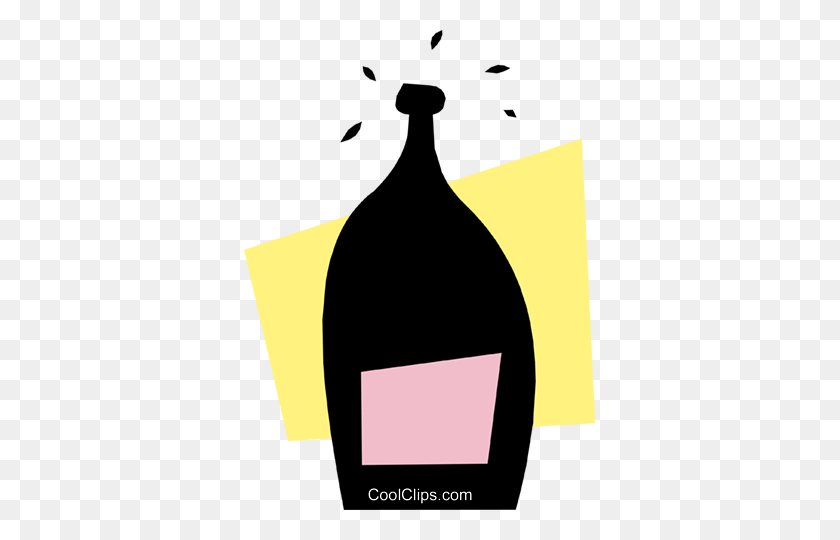 351x480 Wine Bottle Royalty Free Vector Clip Art Illustration - Wine Bottle Clipart