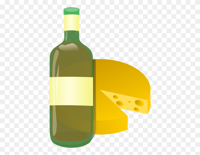 426x594 Wine Clipart Bread Cheese - Queso Clipart