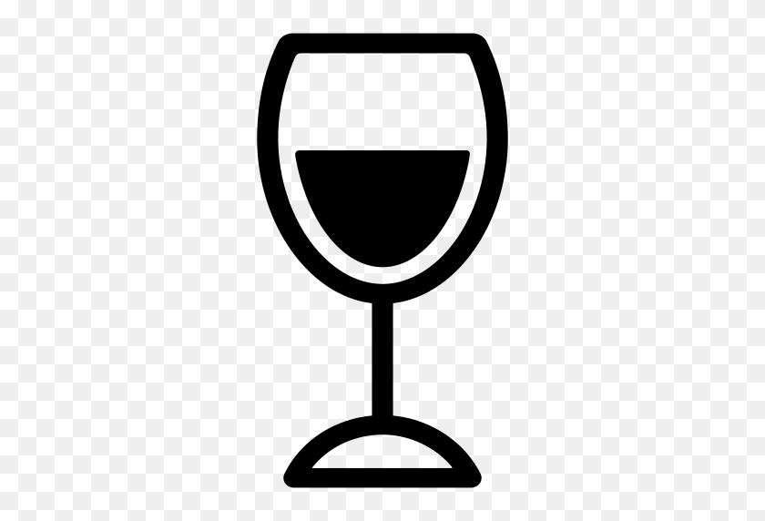 512x512 Wine Glass, Linear, Monochrome Icon With Png And Vector Format - Wine Glass PNG