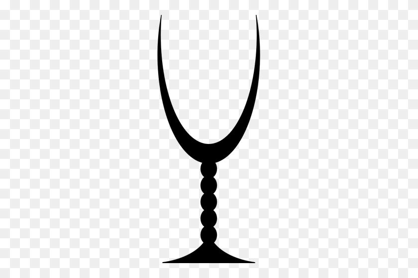 207x500 Wine Glass Silhouette - Wine Clipart Black And White