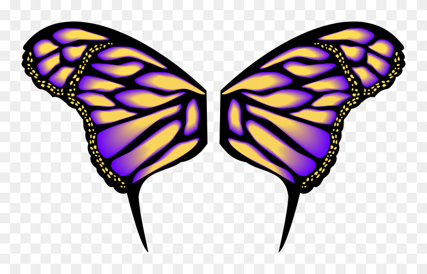 2400x1479 Крылья Бабочки Клипарт, Исследовать Картинки - Фиолетовая Бабочка Клипарт