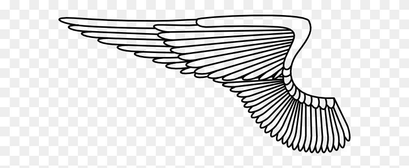 600x285 Wings Clip Art - Wing Clipart Black And White