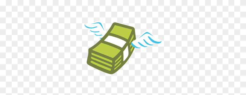 266x266 Wings Clipart Money - Money Clipart Transparent