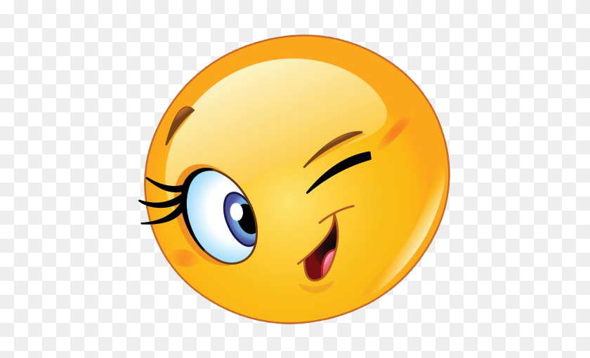 450x450 Wink Emoji Woman Png - Wink Emoji PNG