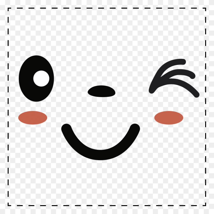 Cute Wink Emoji Png