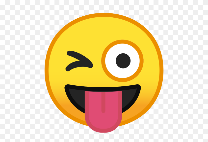 512x512 Winking Face With Tongue Emoji - Wink Emoji Clipart