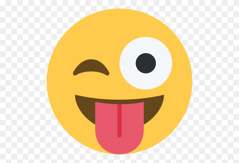 512x512 Winking Face With Tongue Emoji - Wink Emoji PNG