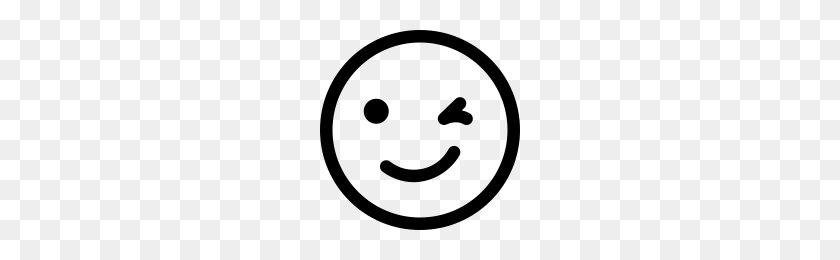 200x200 Winking Smiley Emoji Icons Noun Project - Wink Emoji PNG