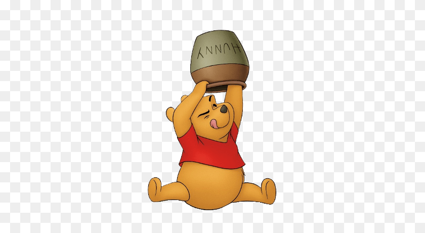 285x400 Winnie The Pooh And Honey Pot Transparent Png - Winnie The Pooh PNG