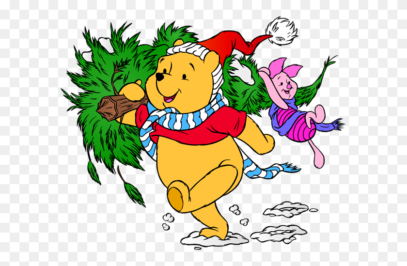 600x489 Winnie The Pooh Y Piglet Navidad Png Clipart Gallery - Snow Angel Clipart