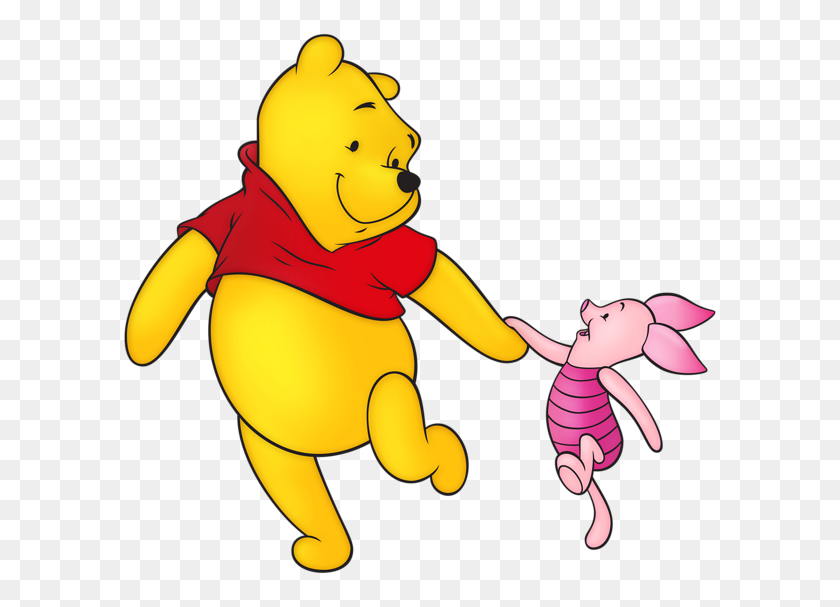 600x547 Winnie The Pooh And Piglet Free Png Clip Art Gallery - Piglet PNG