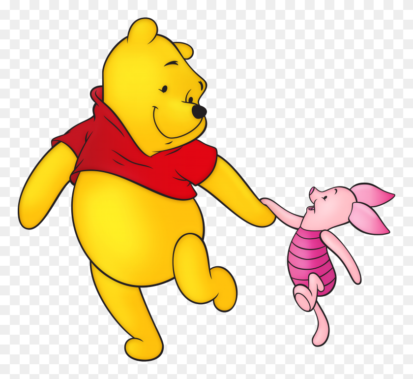 8000x7289 Winnie The Pooh And Piglet Free Png Clip Art Gallery - Pooh Clipart