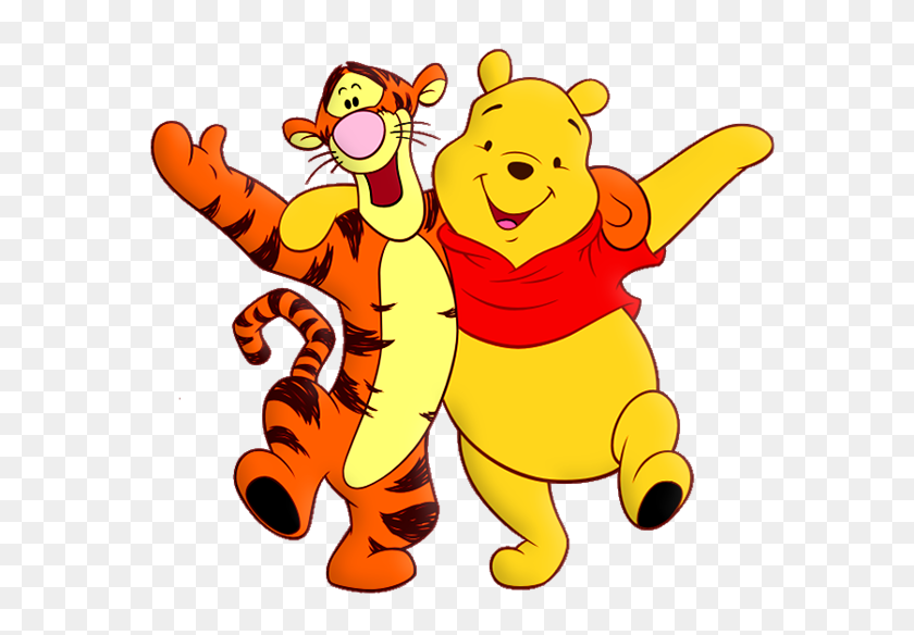 600x524 Winnie The Pooh And Tiger Cartoon Png Free Gallery - Free Tiger Clipart
