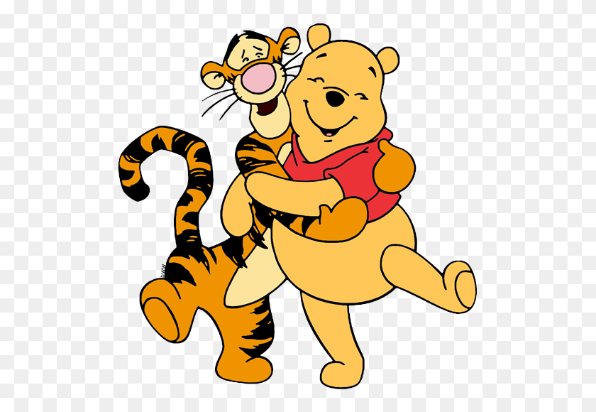 510x520 Winnie The Pooh And Tigger Clip Art Disney Clip Art Galore - Friends Hugging Clipart