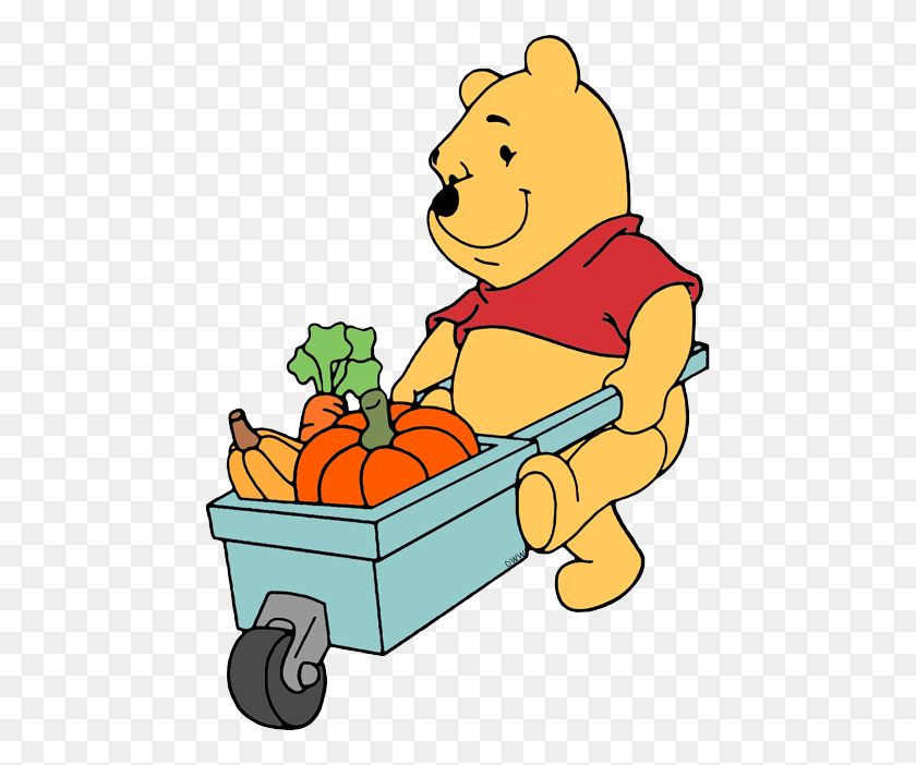 469x642 Winnie The Pooh Carting Vegetables Clip Art Winnie The Pooh - Pcr Clipart