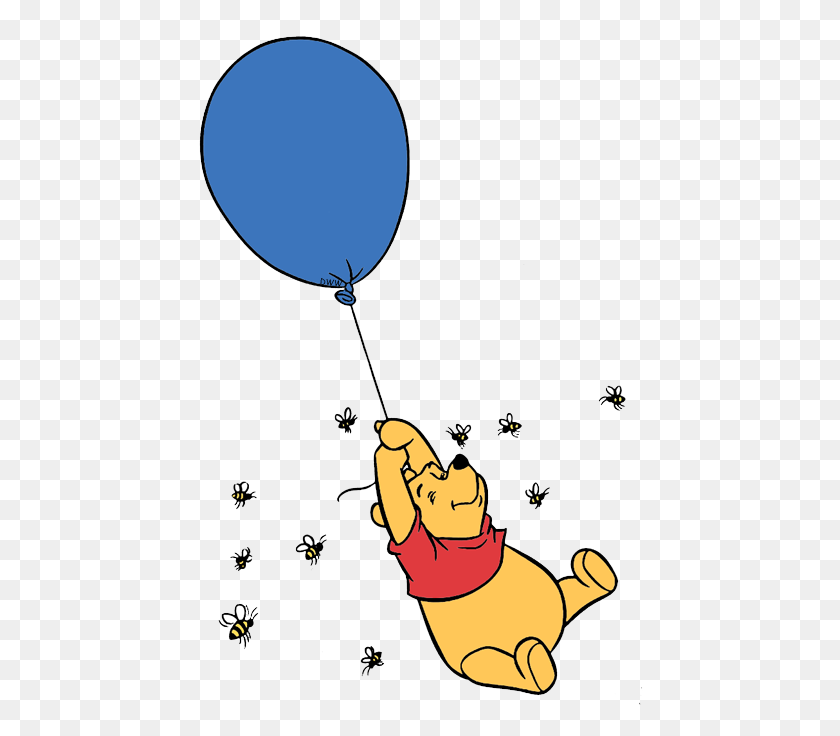 450x676 Winnie The Pooh Clip Art Disney Clip Art Galore - Single Balloon Clipart