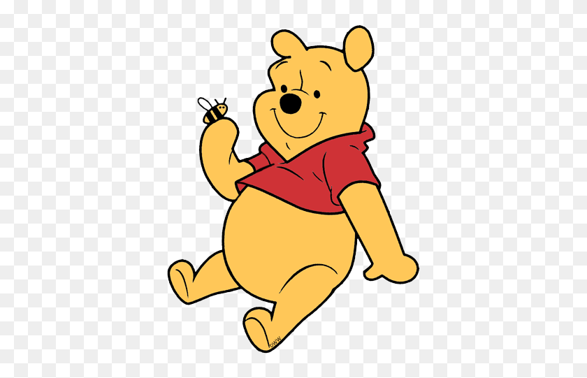 379x481 Winnie The Pooh Clipart Line Drawing - Winnie The Pooh Clipart