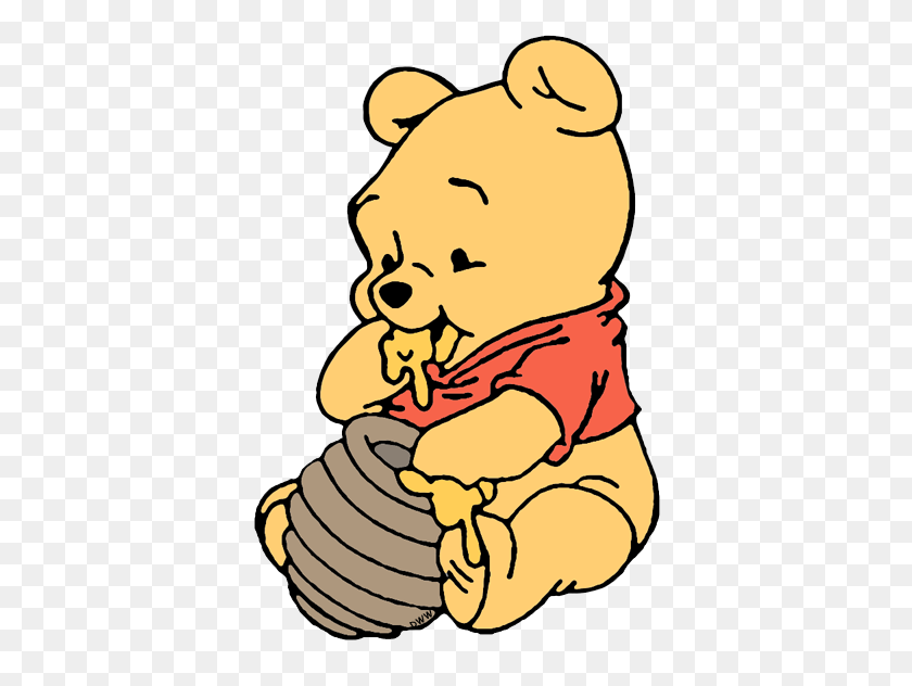 394x572 Winnie The Pooh Clipart Line Drawing - Classic Winnie The Pooh Clipart