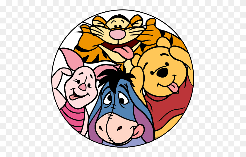 495x476 Winnie The Pooh, Piglet, Tigger And Eeyore Clip Art Disney - Winnie The Pooh Clipart