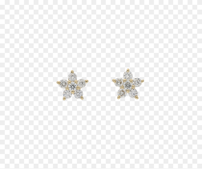 2886x2376 Winsor Bishop Yellow Gold Diamond Flower Earrings - Earring PNG