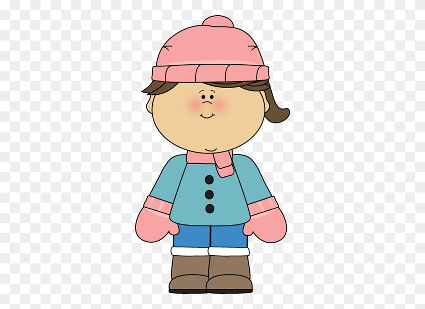 306x550 Winter Clip Art - Girl Clipart Transparent Background