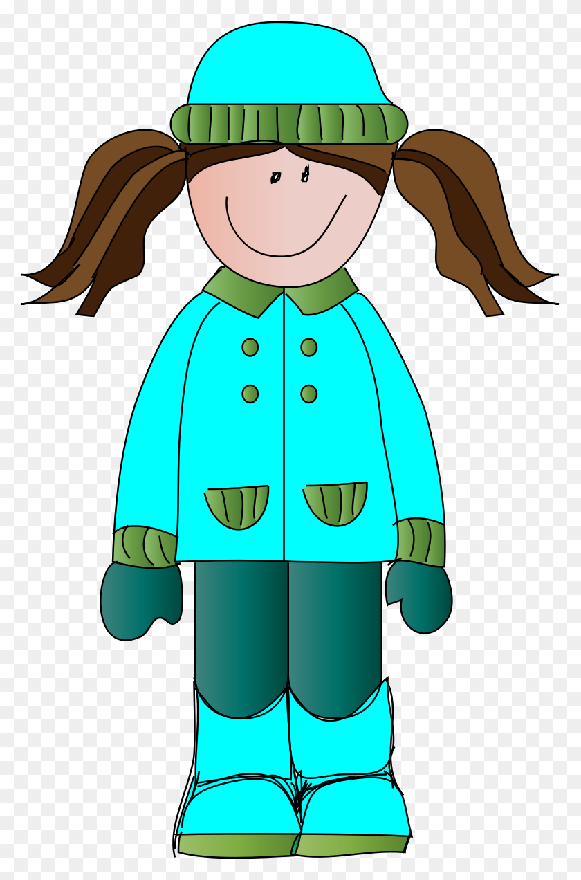 Winter Coat Clipart Group With Items - Belle Dress Clipart