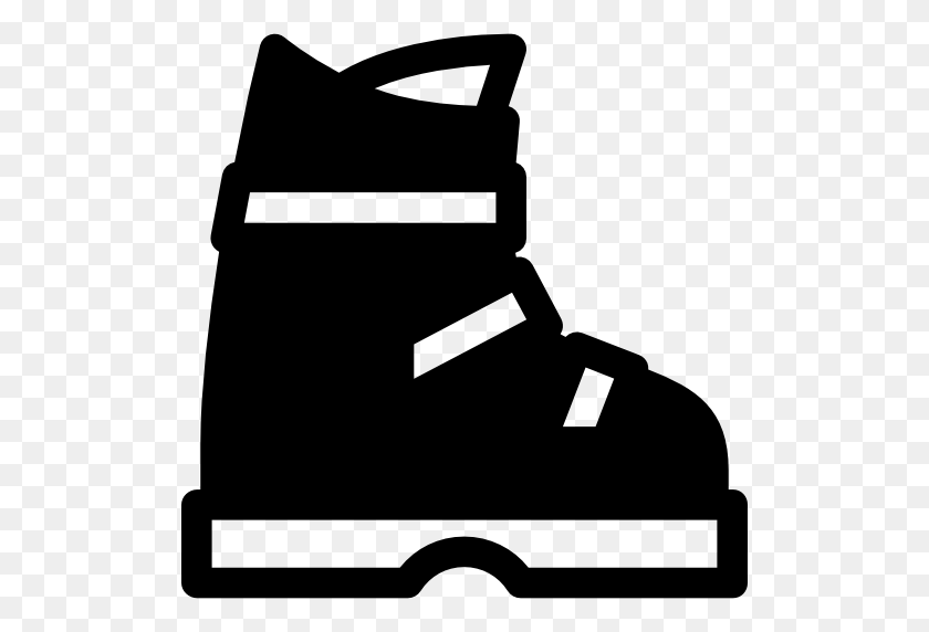 512x512 Winter Holidays Icon - Ski Boots Clipart